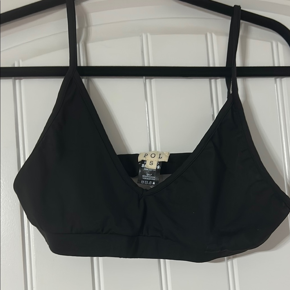POL Black Triangle Bralette Intimates NWOT